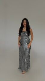 Shiny Black Dress - GH107 - Image 2