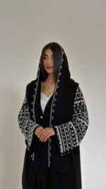 Crystal Noir Abaya - GH101 - Image 2