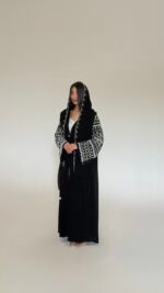 Crystal Noir Abaya - GH101 - Image 3