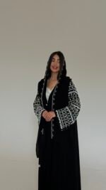 Crystal Noir Abaya - GH101 - Image 4