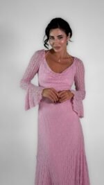 ⁦Pink lace dress - GH122⁩ - الصورة ⁦8⁩
