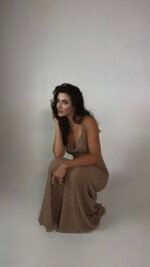 Mocha Nude Lace Slip Dress  - GH128 - Image 11
