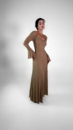 Mocha nude lace dress- GH120 - Image 2