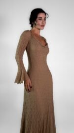 Mocha nude lace dress- GH120 - Image 8