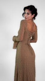Mocha nude lace dress- GH120 - Image 4