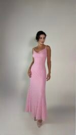 Pink Lace Slip Dress  - GH126