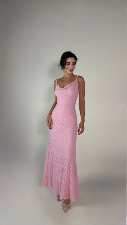 Pink Lace Slip Dress  - GH126