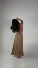Mocha Nude Lace Slip Dress  - GH128 - Image 3