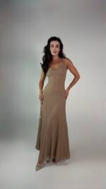 Mocha Nude Lace Slip Dress  - GH128 - Image 10