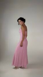 Pink Lace Slip Dress  - GH126 - Image 3