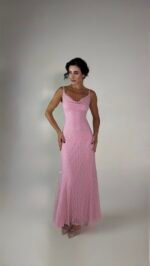 Pink Lace Slip Dress  - GH126 - Image 4
