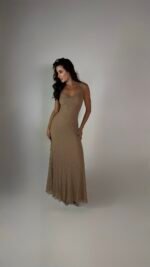 Mocha Nude Lace Slip Dress  - GH128 - Image 6