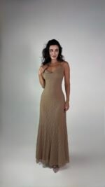 Mocha Nude Lace Slip Dress  - GH128 - Image 5