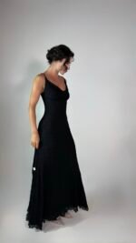 Black Lace Slip Dress  - GH129 - Image 5