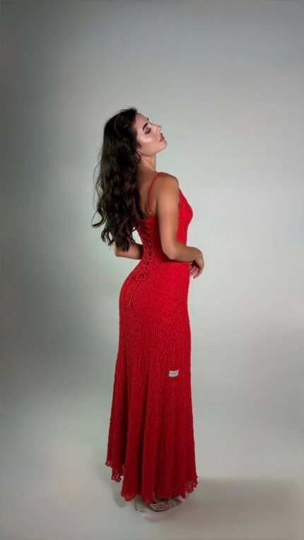 Red Lace Slip Dress  - GH130