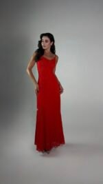 Red Lace Slip Dress  - GH130 - Image 7