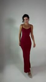 Luxe Red Crystal Stretch Dress - GH131