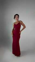 Luxe Red Crystal Stretch Dress - GH131 - Image 6