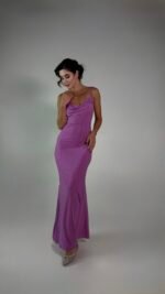 Luxe purple Crystal Stretch Dress - GH132 - Image 2